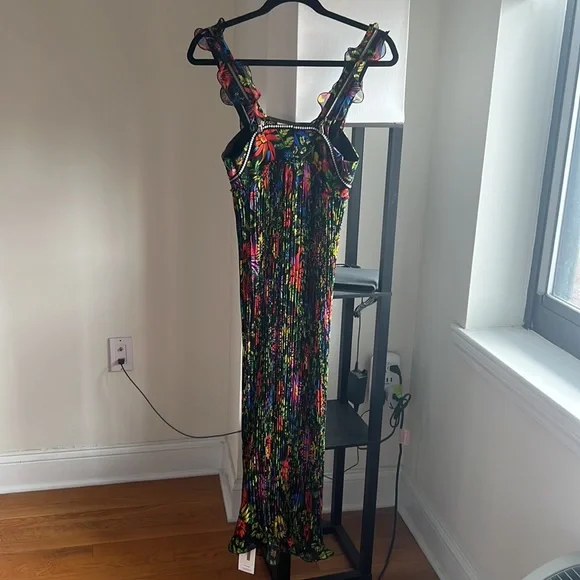 3.1 Phillip Lim floral colorful plisse dress - Picture 11 of 16